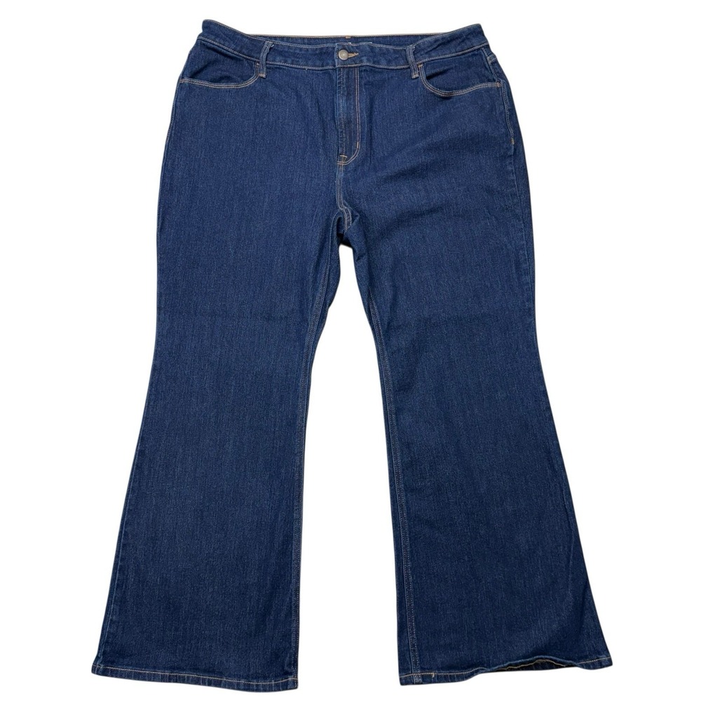 Old Navy Womens Jeans 18 Short High Rise Wow Flare Dark Wash Denim Casual